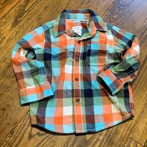 Boys 18M Carter’s Fall Plaid Button Down Shirt